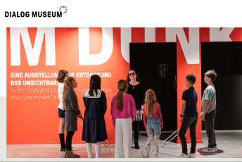 Das Bild zeigt die Homepage des DialogMuseums Frankfurt